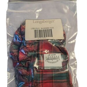 Longaberger Evergreen Plaid Liner for Frosty Jr Basket